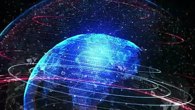 创意科技粒子三维全息地球开场片头AE模板视频的预览图